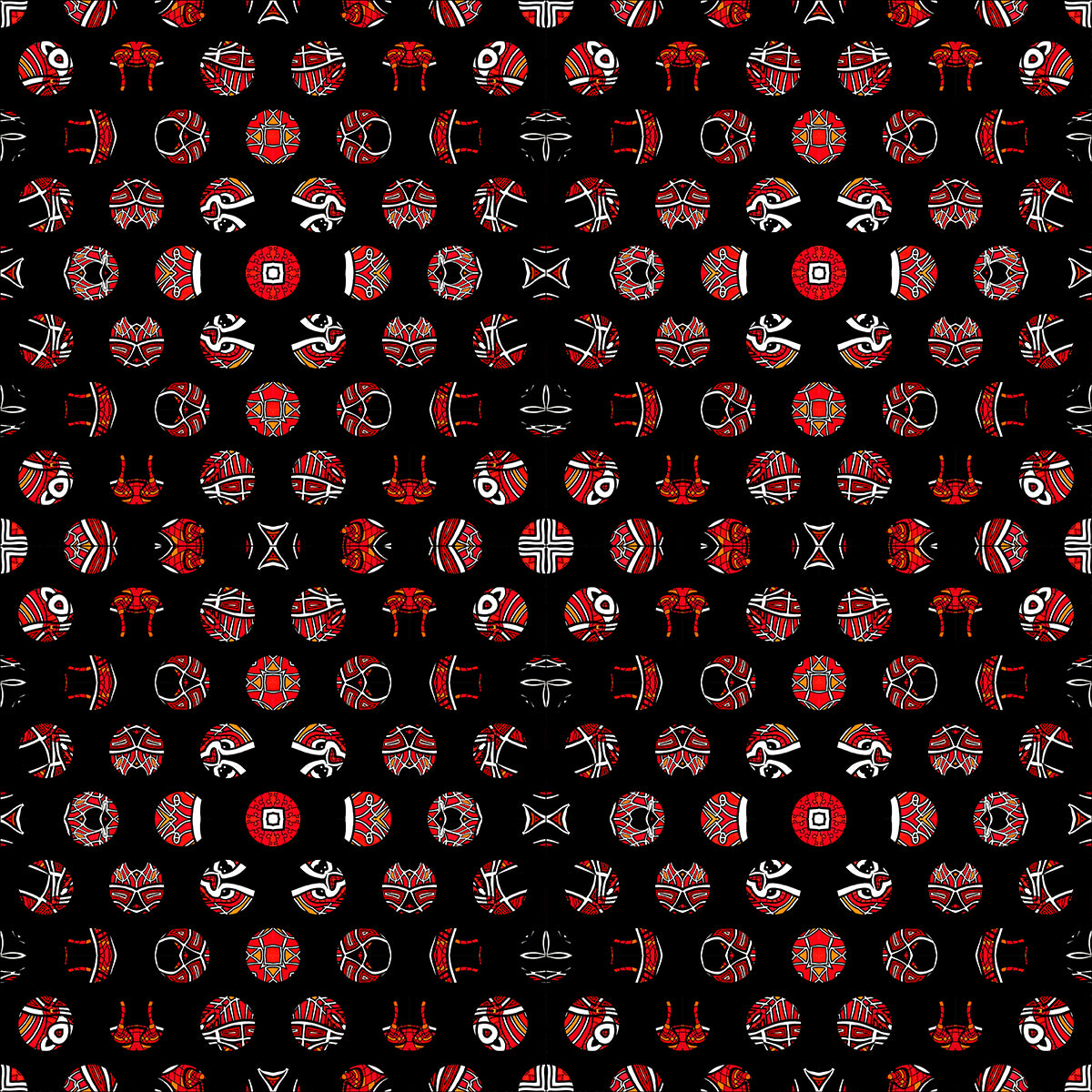 Decke • Zirkus – Punkte, rot, schwarz, weiß - Wonderwazek