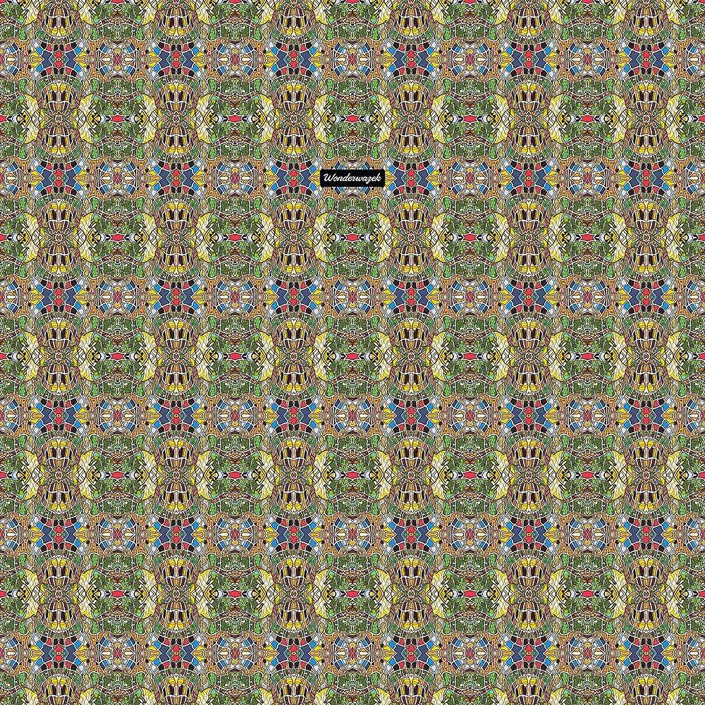 Badetuch • Puzzle – Variation 2, blau, gelb, grün, rot - Wonderwazek