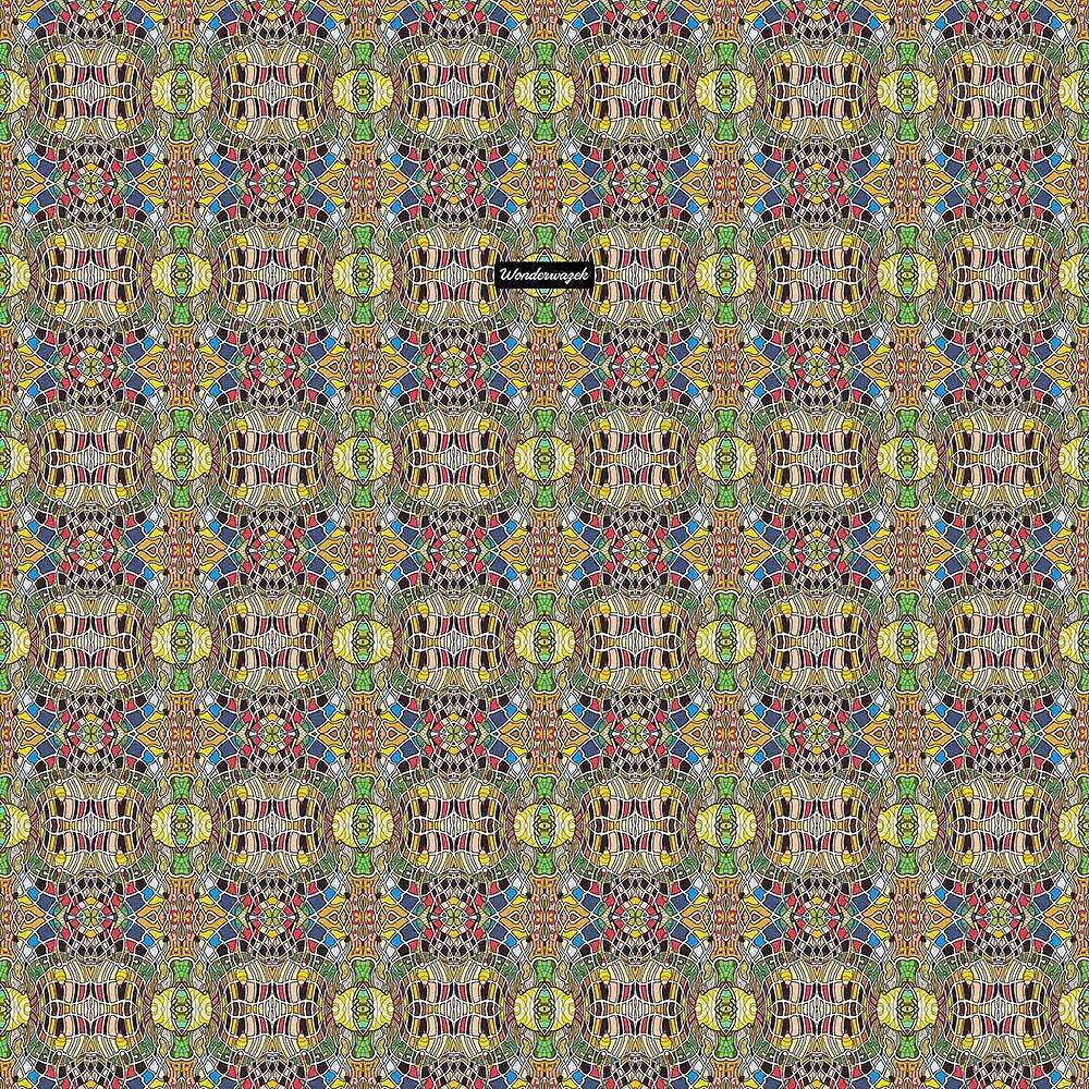 Badetuch • Puzzle – Variation 3, blau, gelb, grün, rot - Wonderwazek