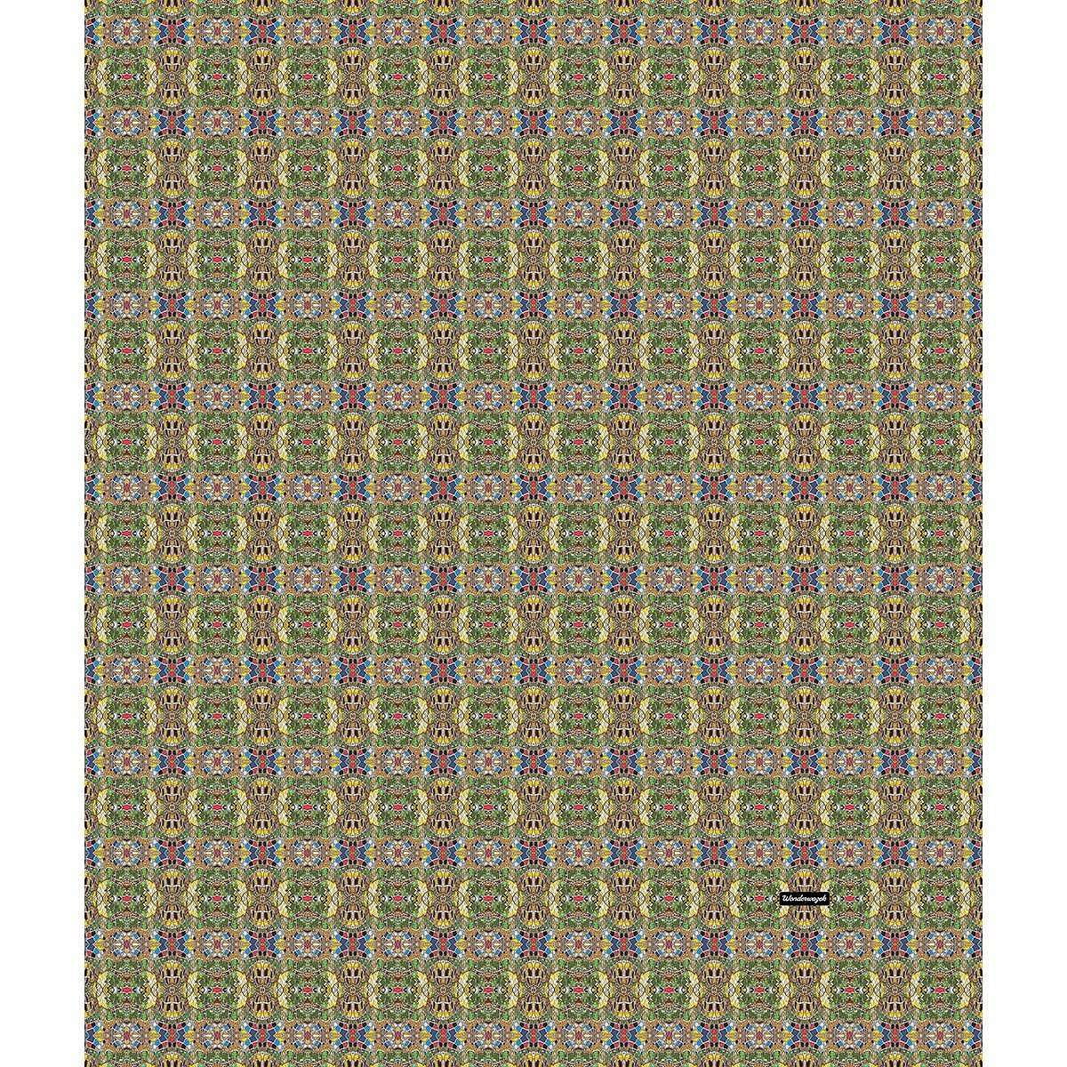 Decke • Puzzle – Variation 2, blau, gelb, grün, rot - Wonderwazek