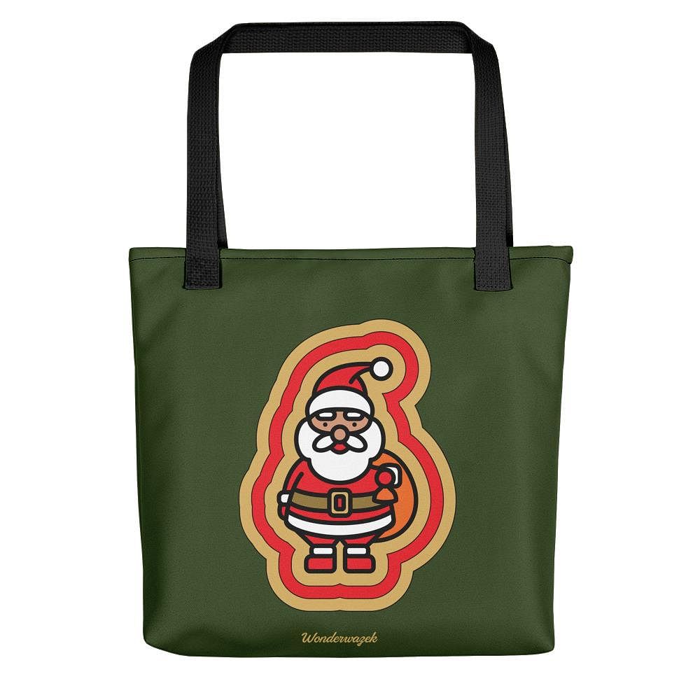 Einkaufstasche • Santa Claus – gold, grün, rot - Wonderwazek