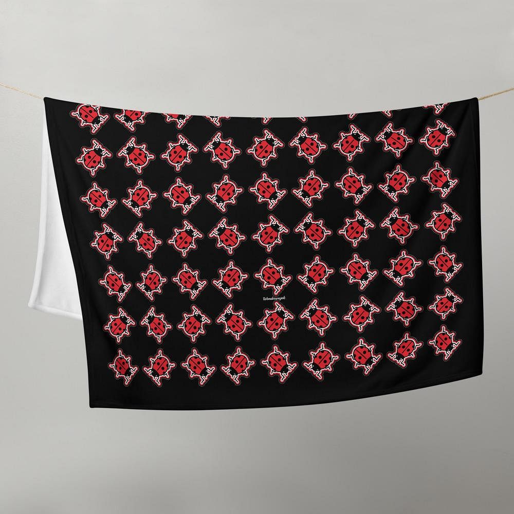 Decke • Marienkäfer – rot, schwarz - Wonderwazek