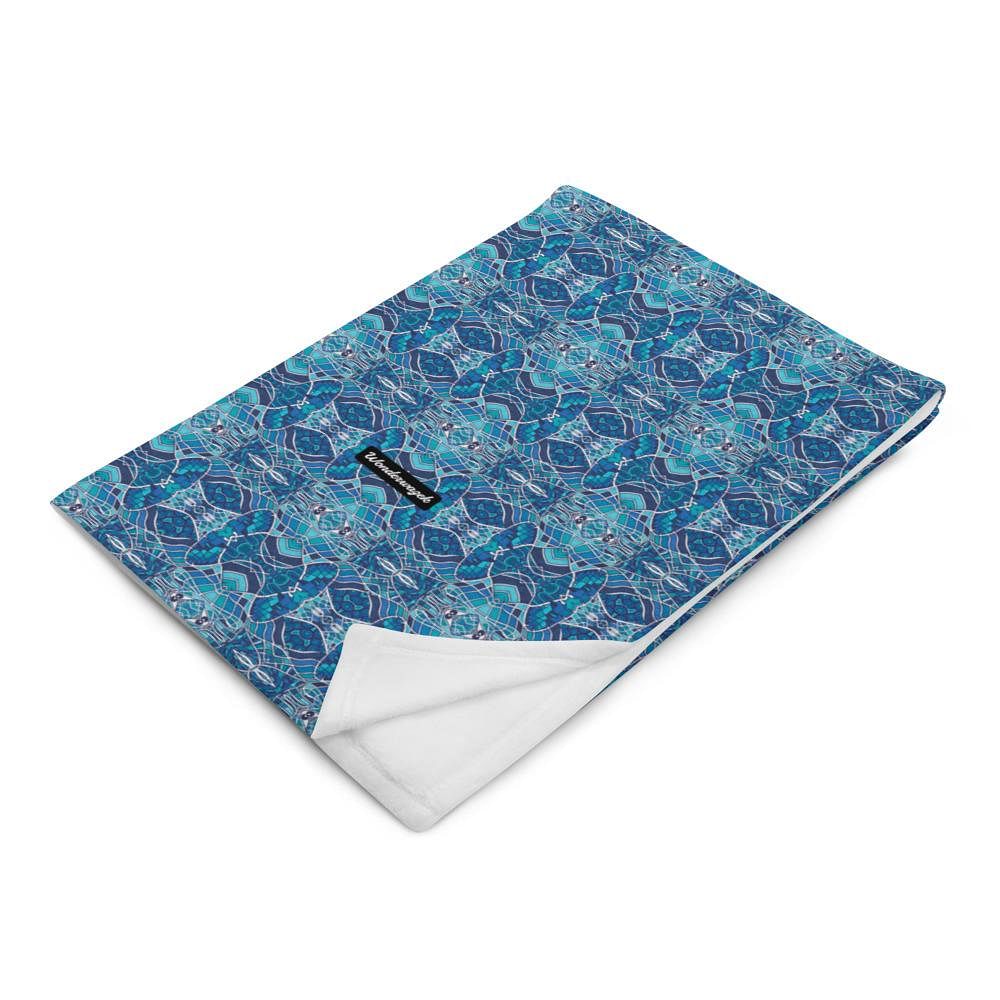 Decke • Wassergeister – Variation 1, blau, weiß - Wonderwazek