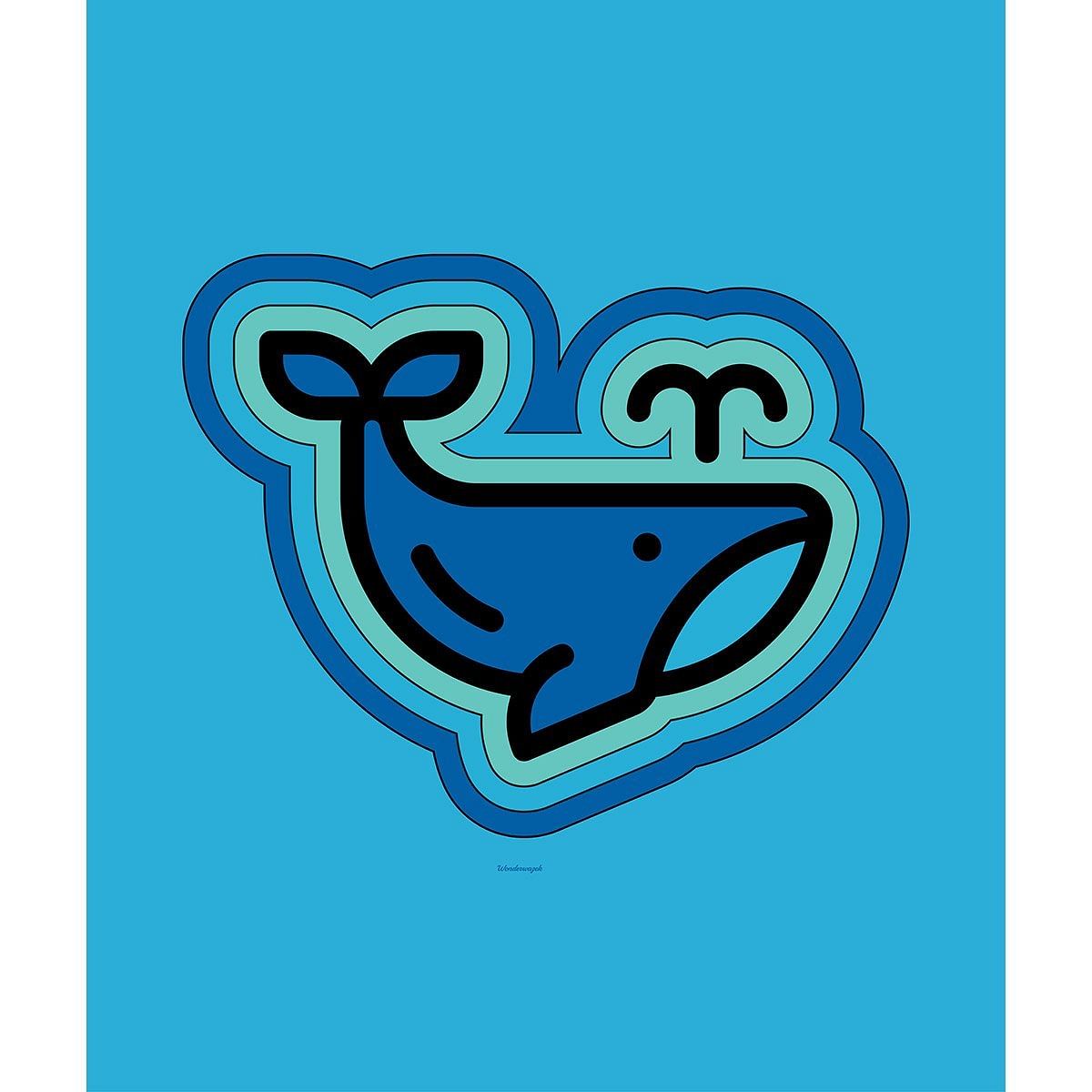Decke • Wal – blau - Wonderwazek