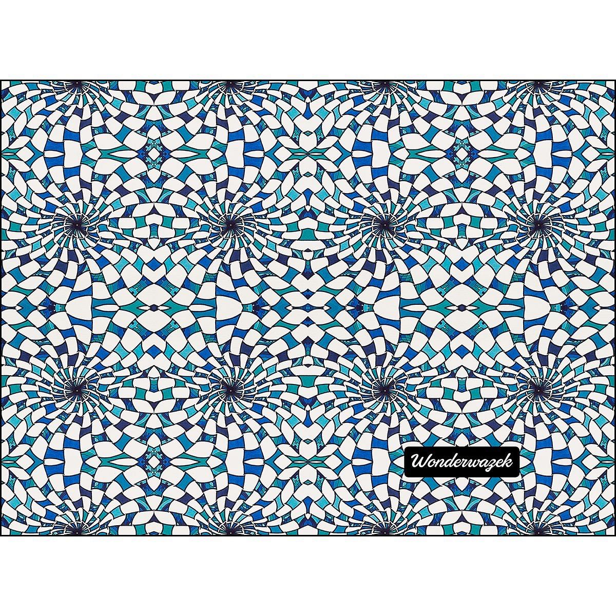 Laptophülle • Wasserwirbel – Variation 1, blau, weiß - Wonderwazek