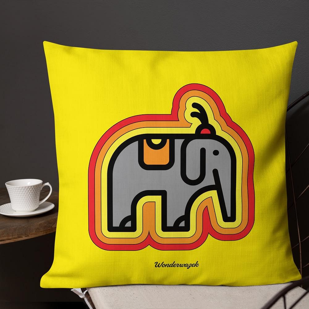 Kissen • Elefantenbaby – gelb - Wonderwazek