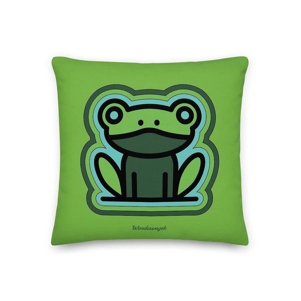 Kissen • frecher Frosch – grün - Wonderwazek