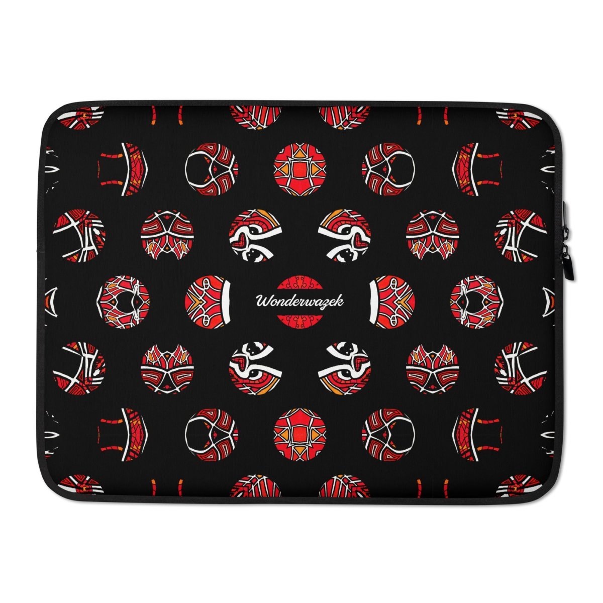 Laptoptasche • Zirkus – Punkte, rot, schwarz, weiß - Wonderwazek