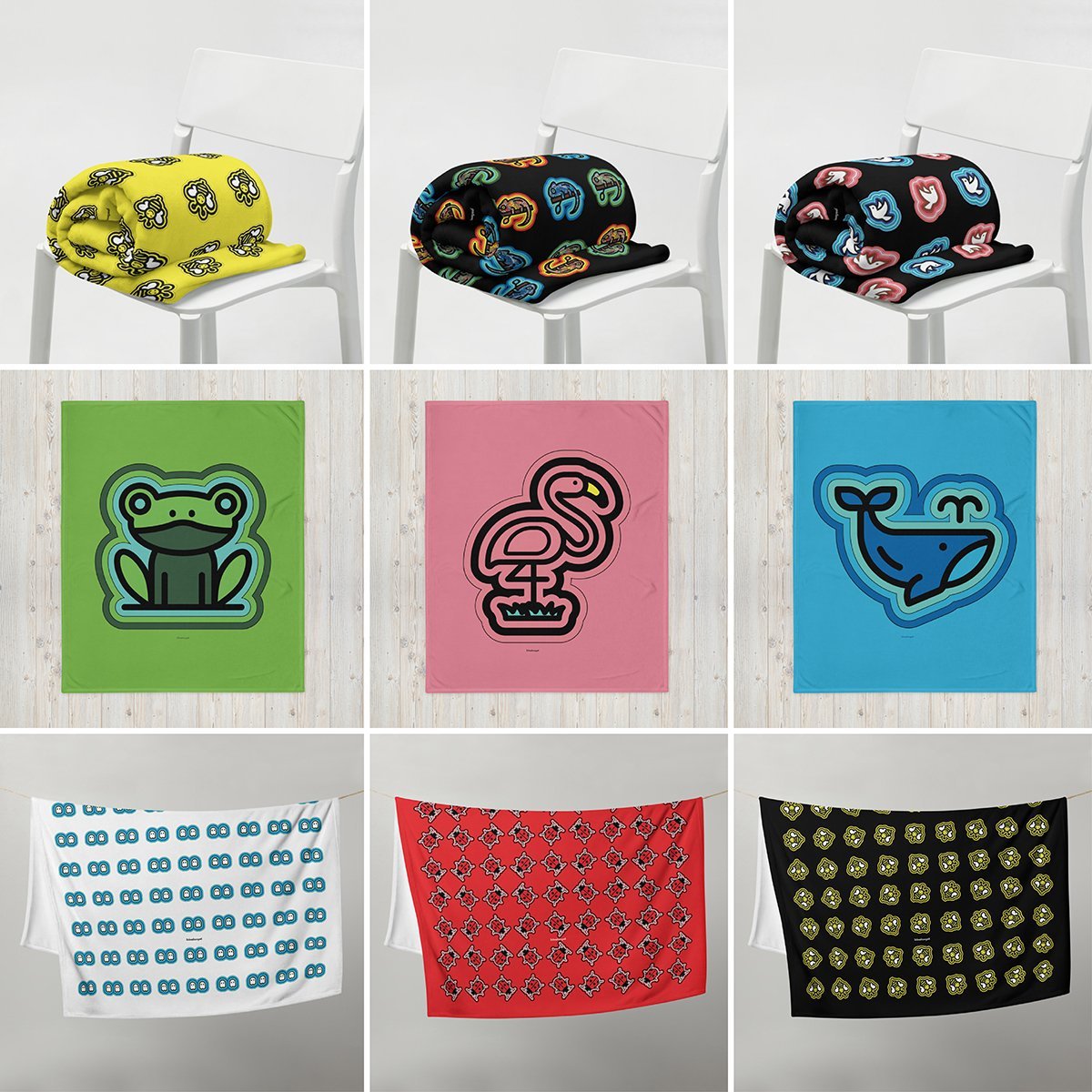 Decken mit Icons | Geschenke | Tierschutz | Wonderwazek