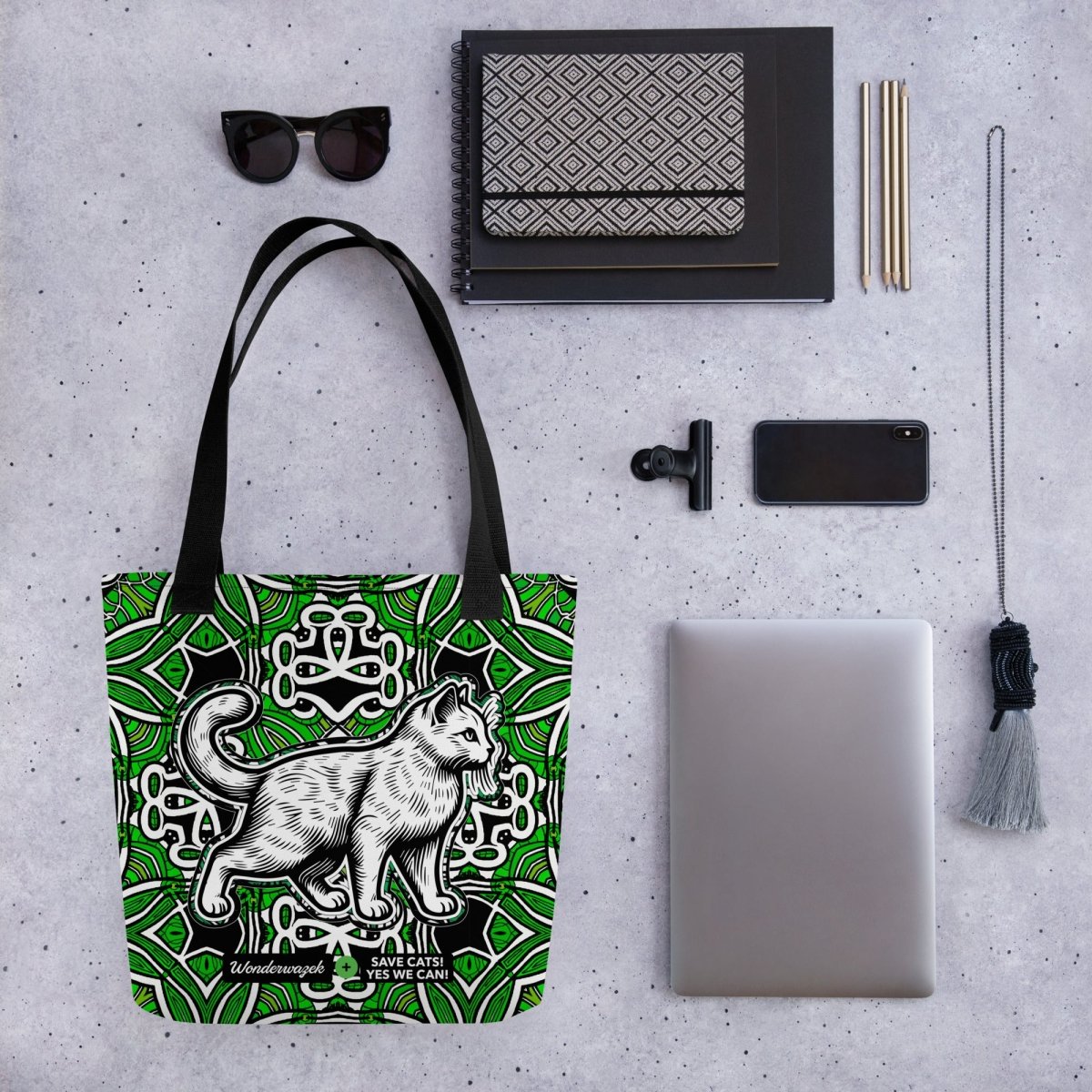 Einkaufstasche • Edition Tierschutz – grün - Wonderwazek