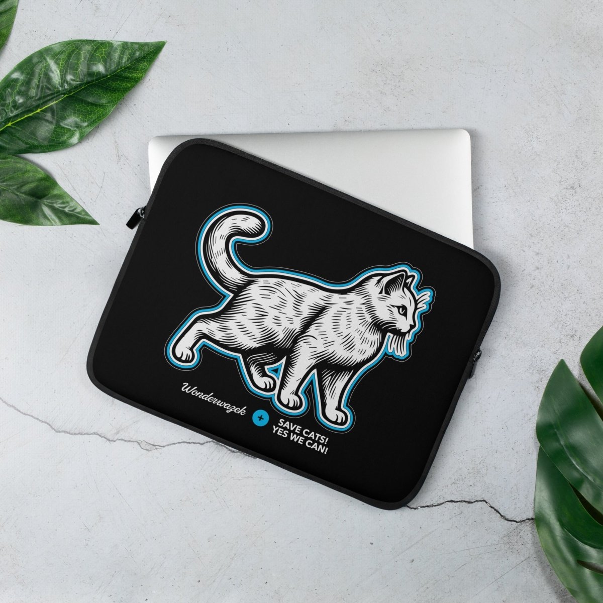 Laptoptasche • Edition Tierschutz – blau, schwarz - Wonderwazek