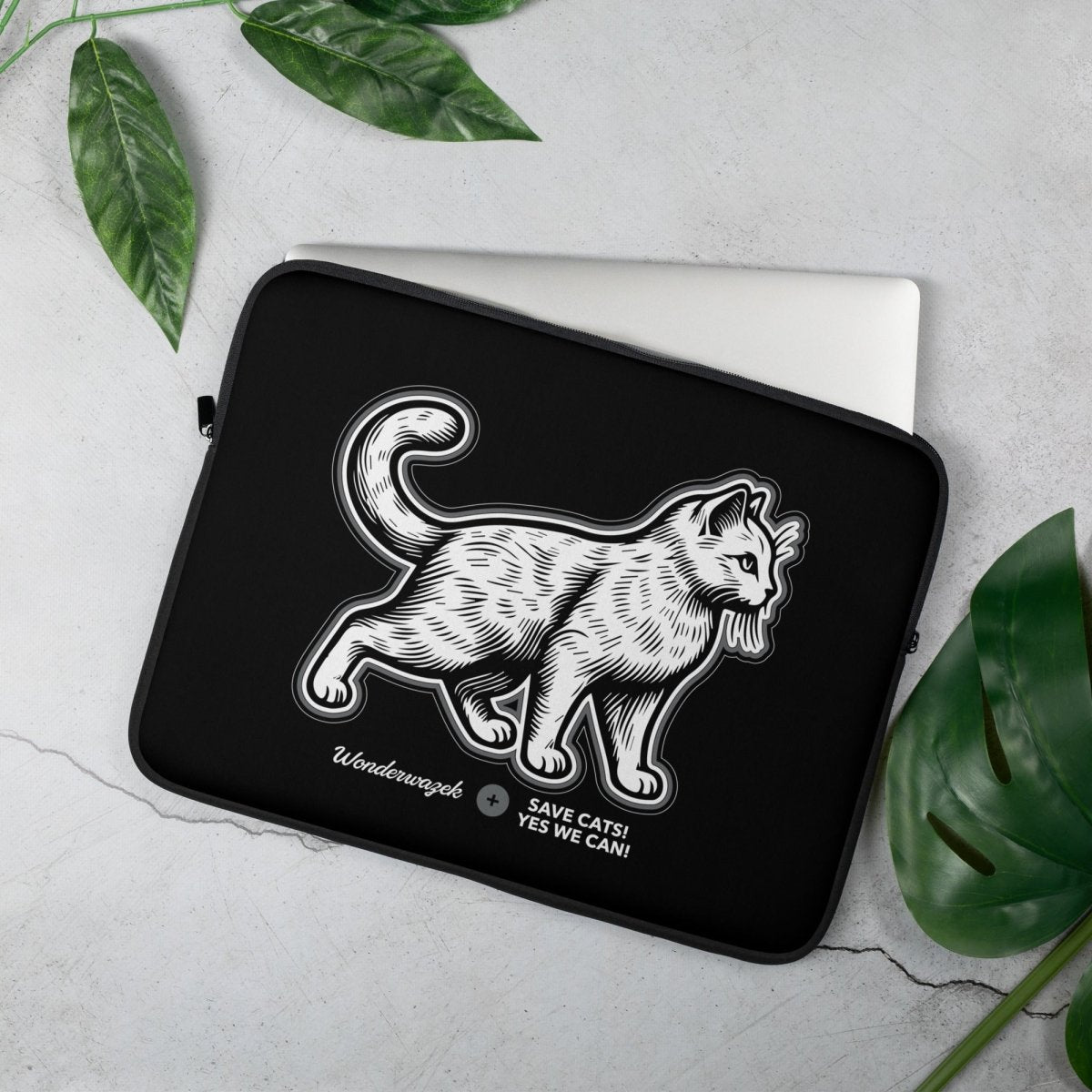 Laptoptasche • Edition Tierschutz – grau, schwarz - Wonderwazek