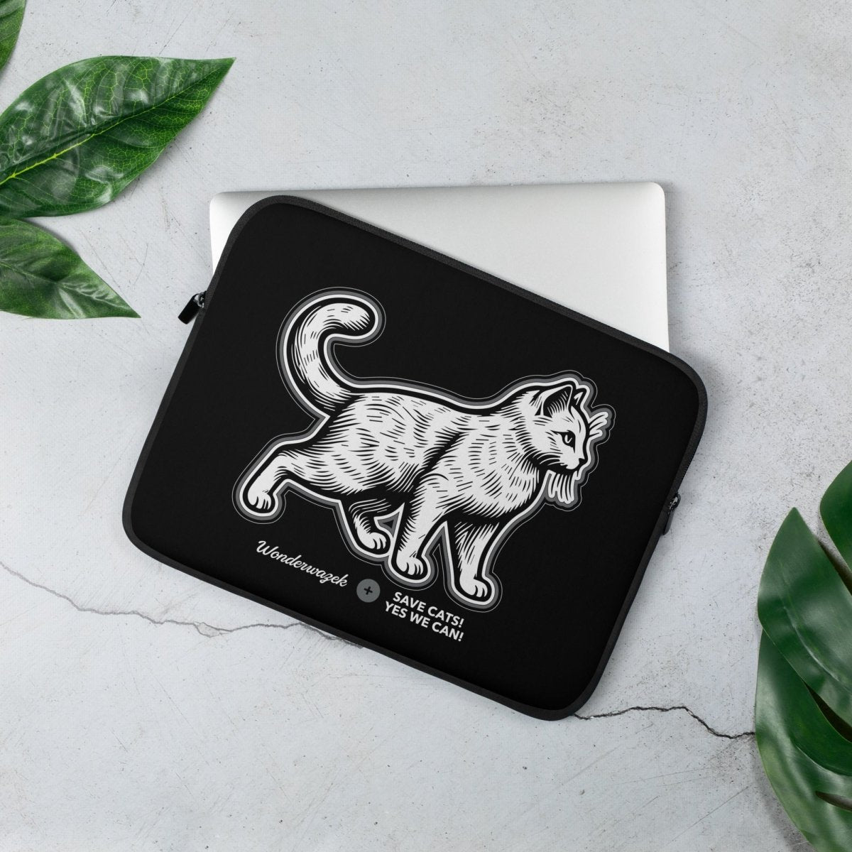 Laptoptasche • Edition Tierschutz – grau, schwarz - Wonderwazek