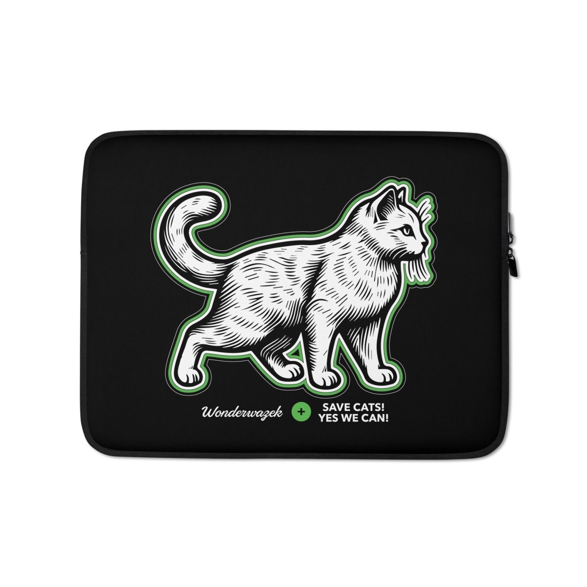 Laptoptasche • Edition Tierschutz – grün, schwarz - Wonderwazek