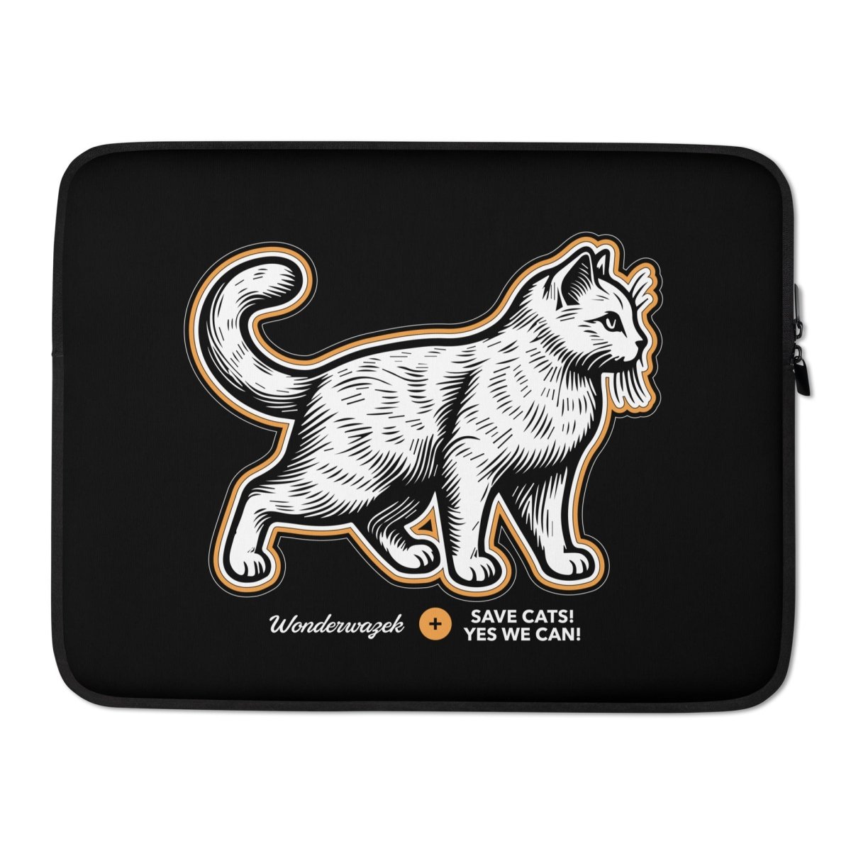 Laptoptasche • Edition Tierschutz – orange, schwarz - Wonderwazek