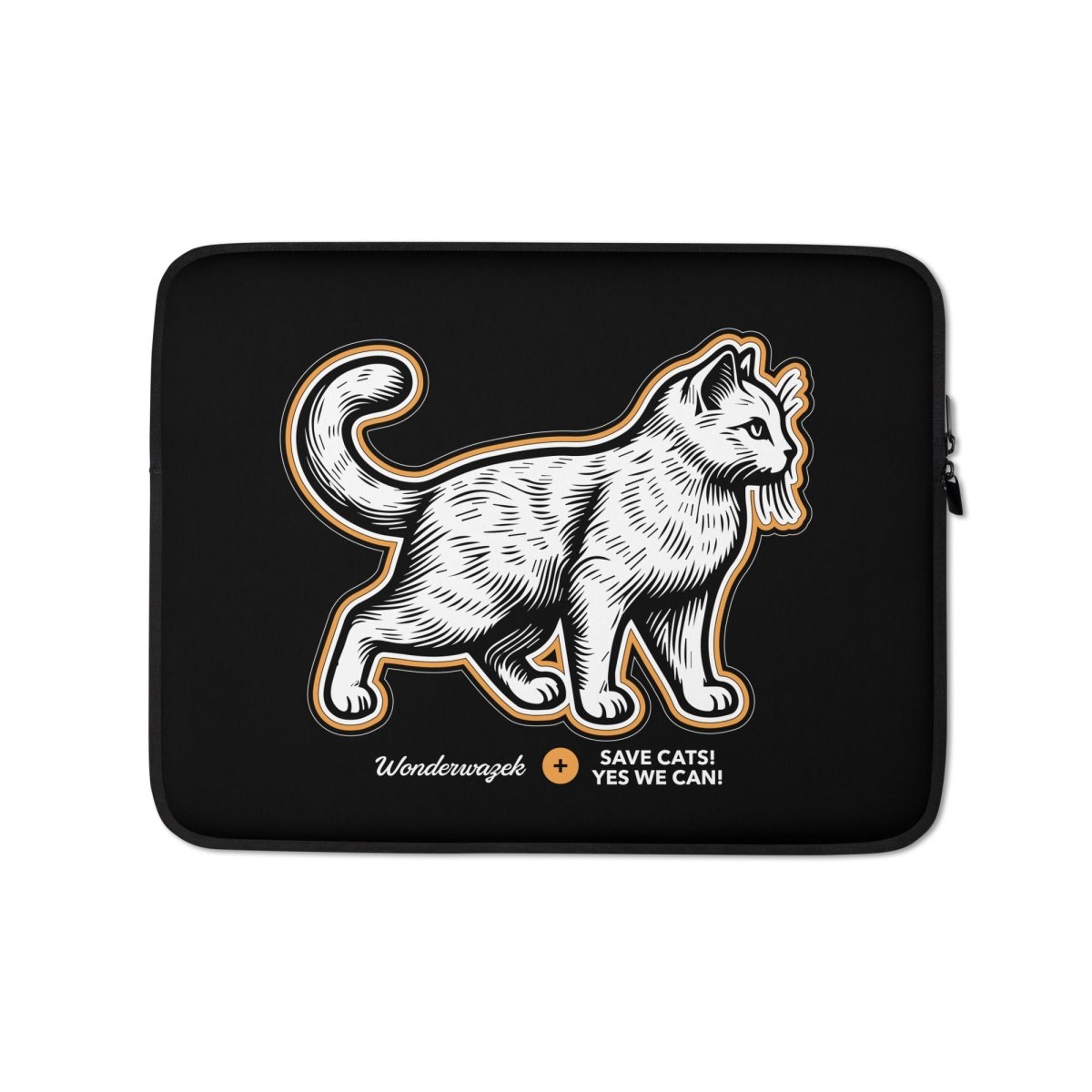 Laptoptasche • Edition Tierschutz – orange, schwarz - Wonderwazek