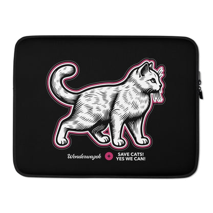 Laptoptasche • Edition Tierschutz – pink, schwarz - Wonderwazek