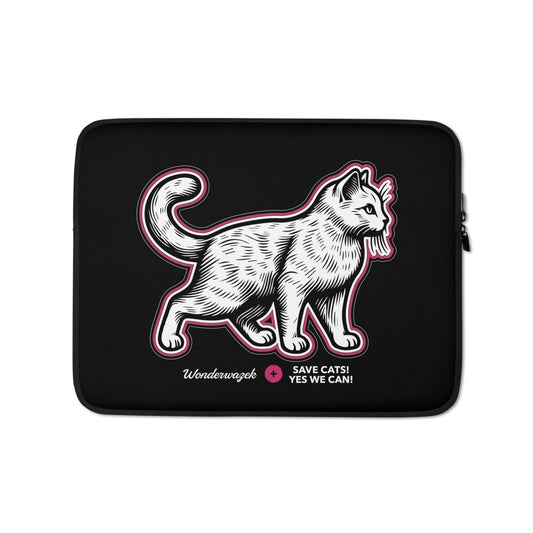 Laptoptasche • Edition Tierschutz – pink, schwarz - Wonderwazek