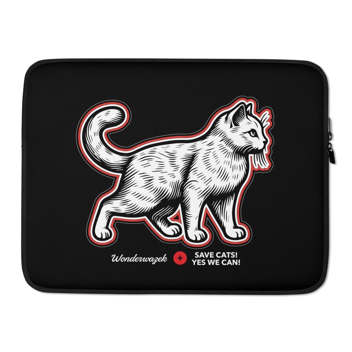 Laptoptasche • Edition Tierschutz – rot, schwarz - Wonderwazek