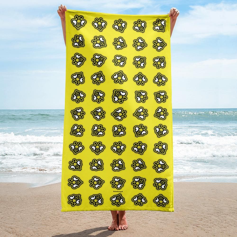 Badetuch • fleißige Bienen – gelb - Wonderwazek
