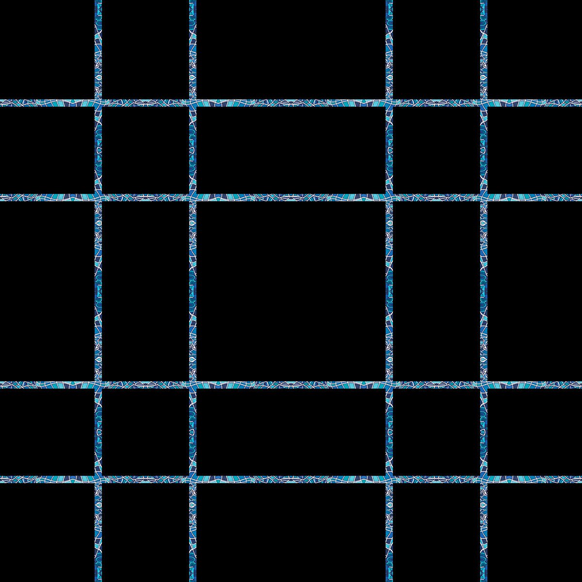 Badetuch • dezente Linien – blau, schwarz - Wonderwazek