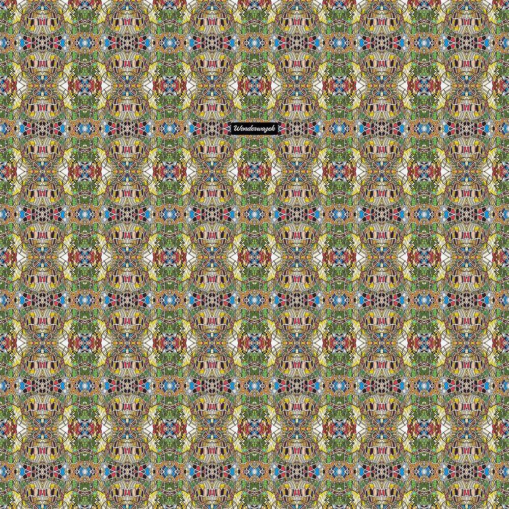 Badetuch • Puzzle – Variation 1, blau, gelb, grün, rot - Wonderwazek