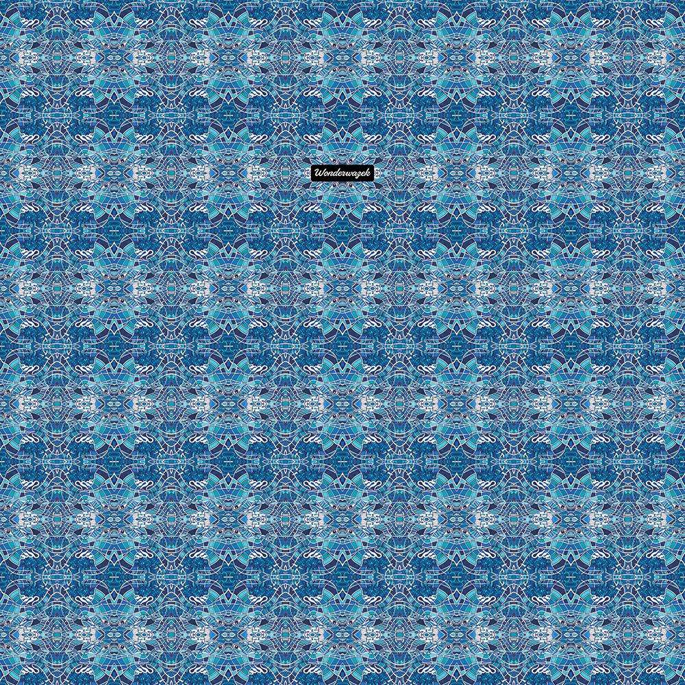 Badetuch • Wassergeister – Variation 2, blau, weiß - Wonderwazek