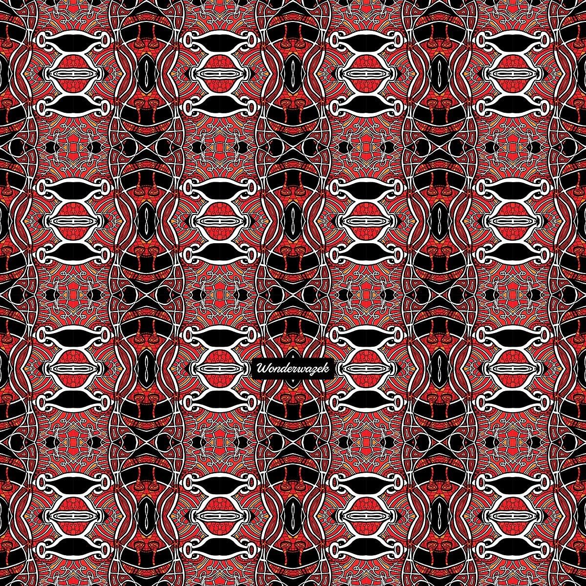 Strandtasche • Zirkus – Variation 1, rot, schwarz, weiß - Wonderwazek