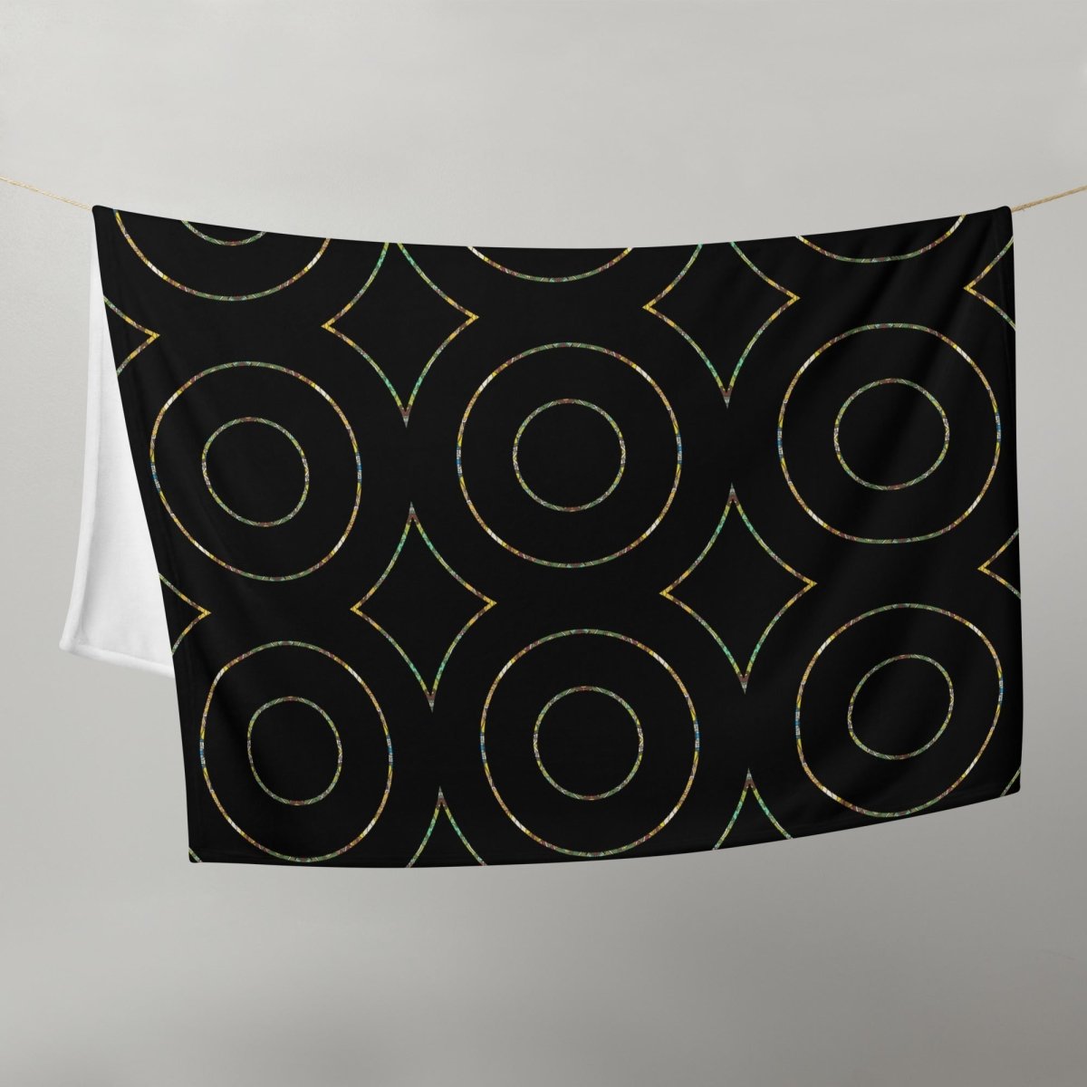Decke • dezente Kreise – grün, schwarz - Wonderwazek