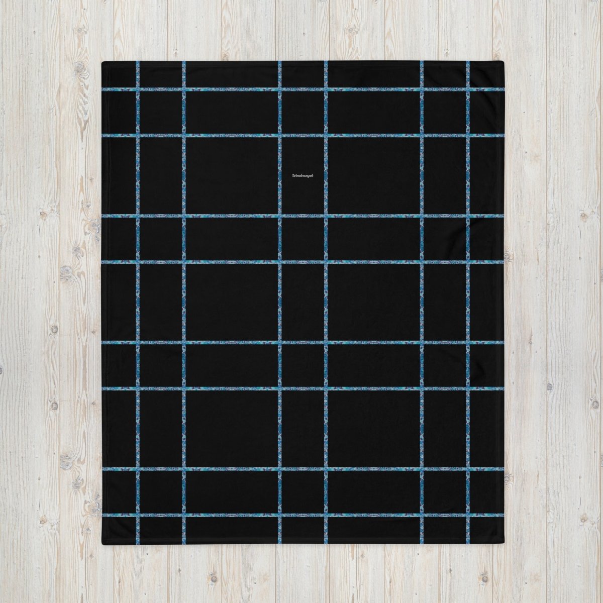 Decke • dezente Linien – blau, schwarz - Wonderwazek