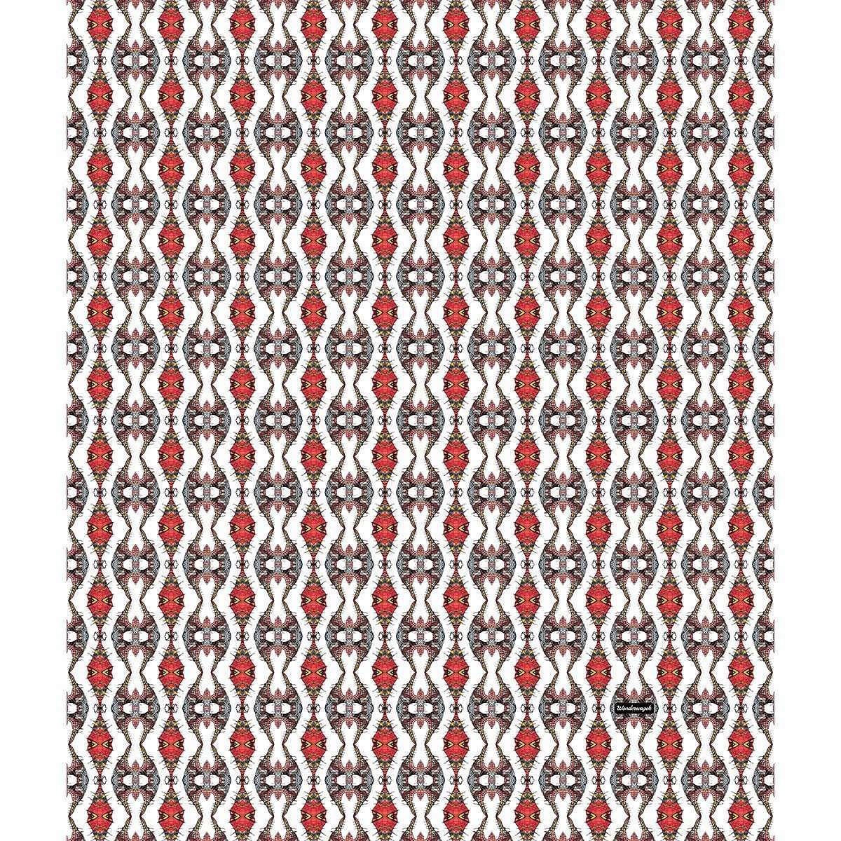 Decke • Fakir – Variation 1, blau, grau, rot, weiß - Wonderwazek