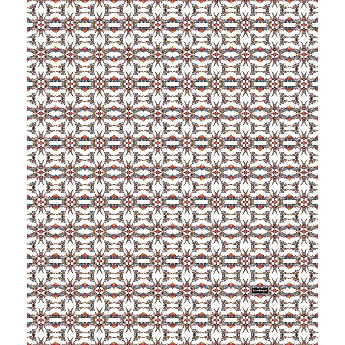 Decke • Fakir – Variation 2, blau, grau, rot, weiß - Wonderwazek
