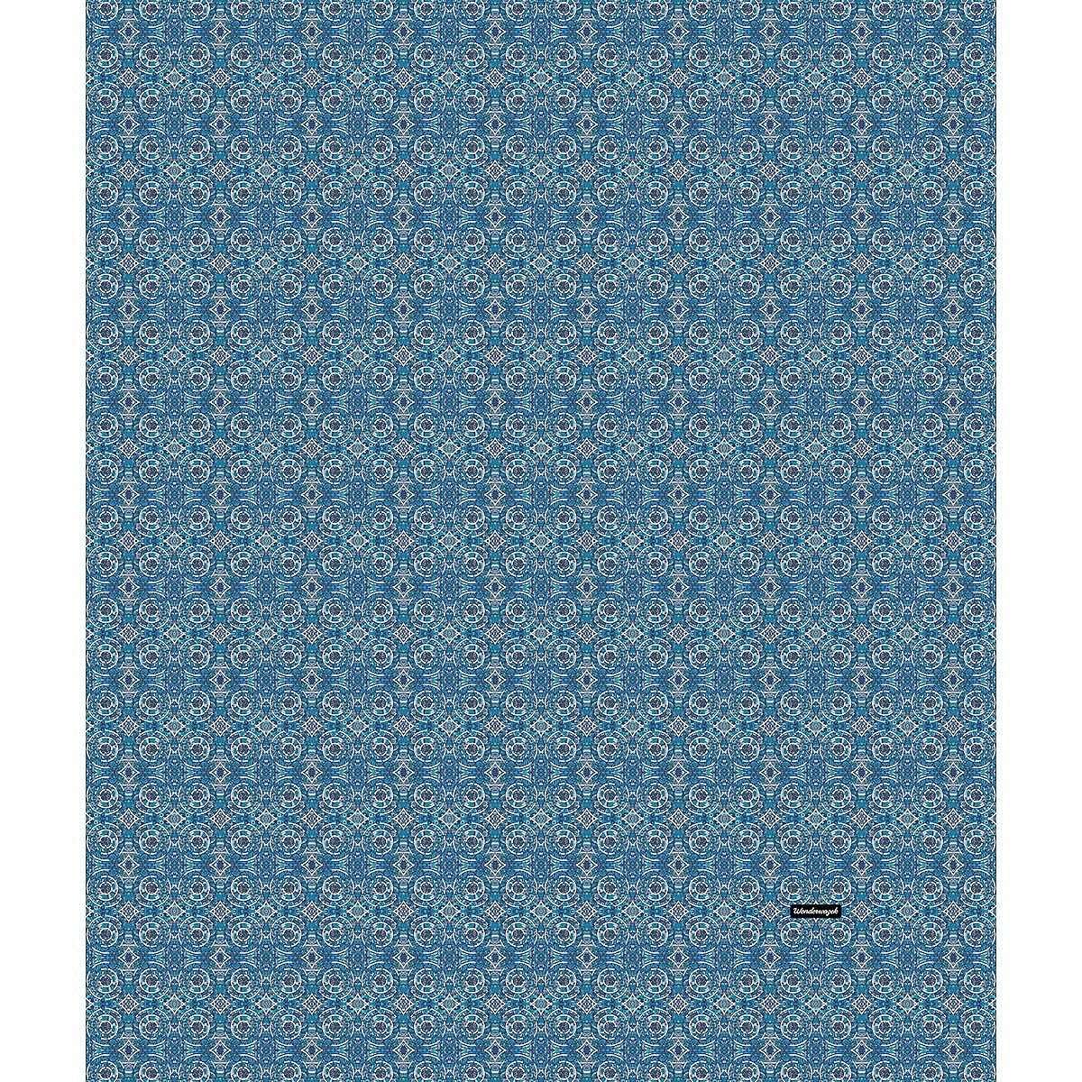 Decke • Kreiswelle – Variation 1, blau, weiß - Wonderwazek