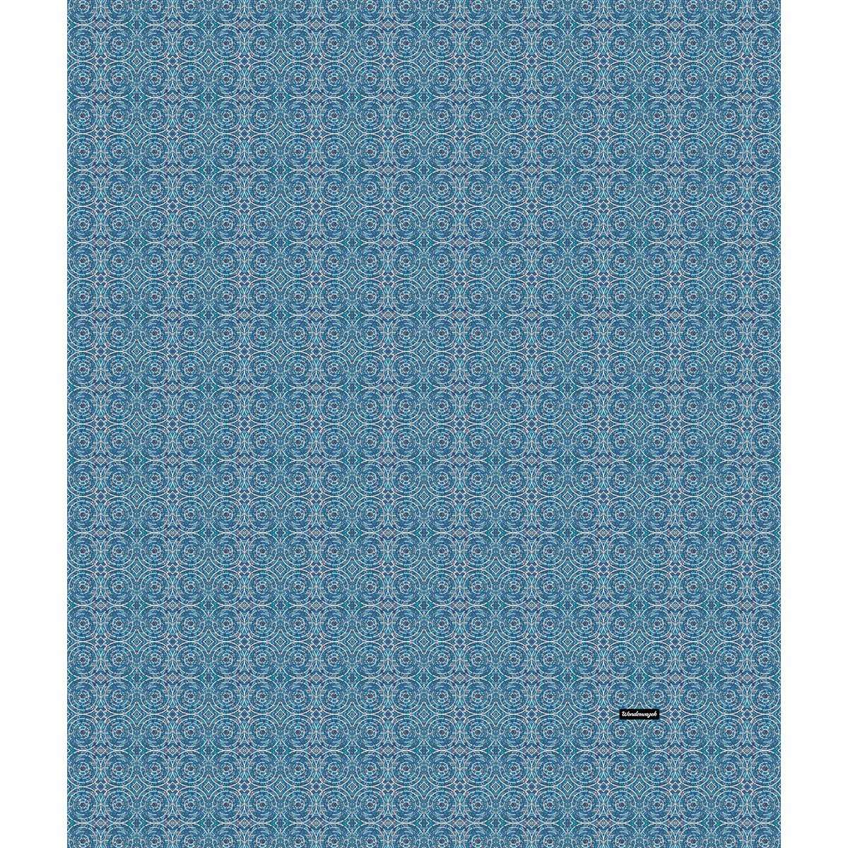Decke • Kreiswelle – Variation 3, blau, weiß - Wonderwazek