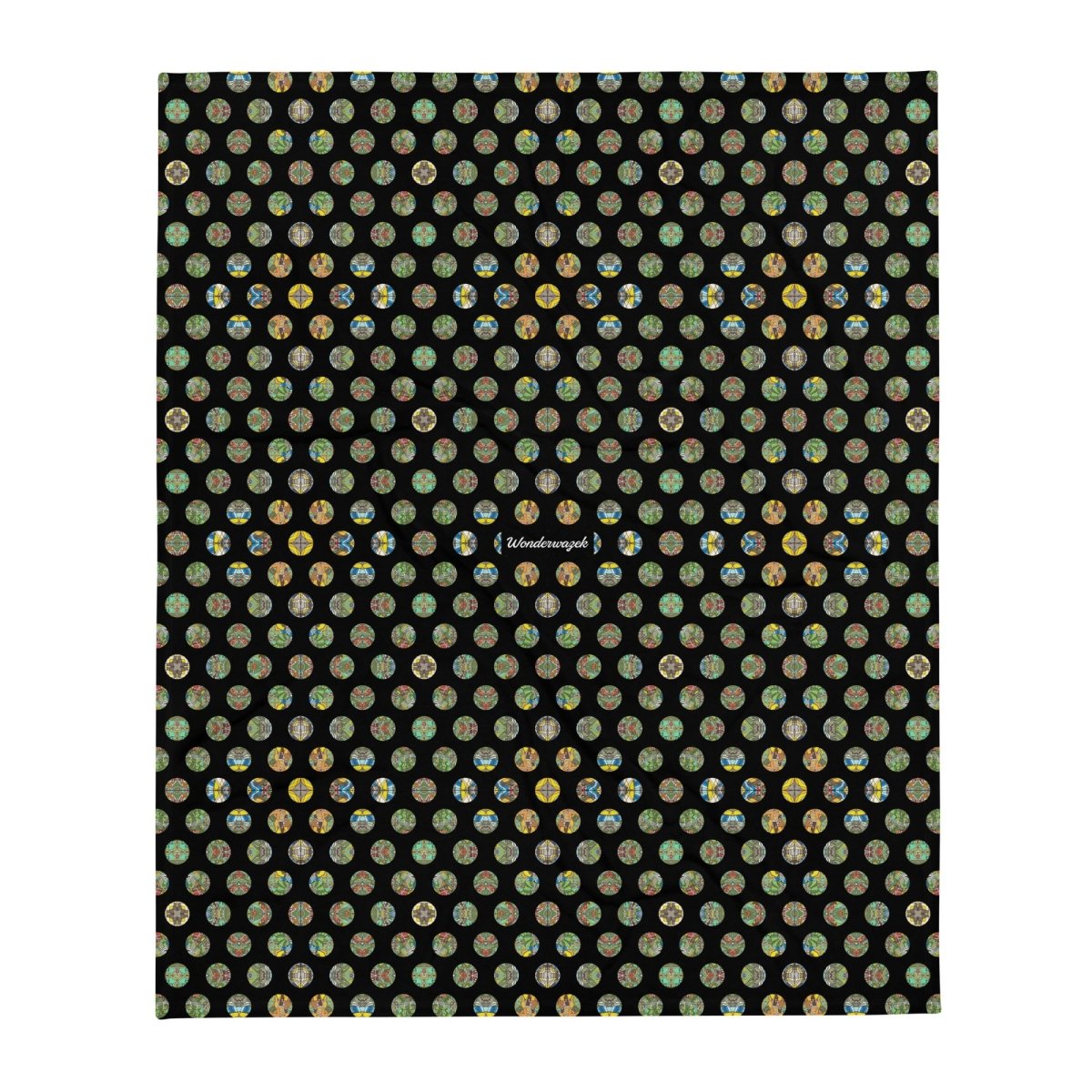 Decke • Madeira – Punkte, gelb, grün, schwarz - Wonderwazek