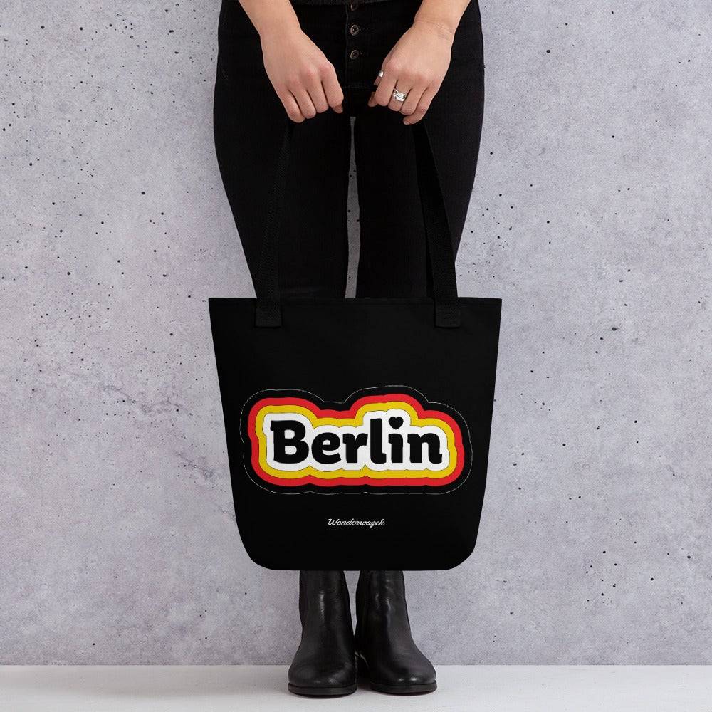 Einkaufstasche • Berlin – gold, rot, schwarz - Wonderwazek