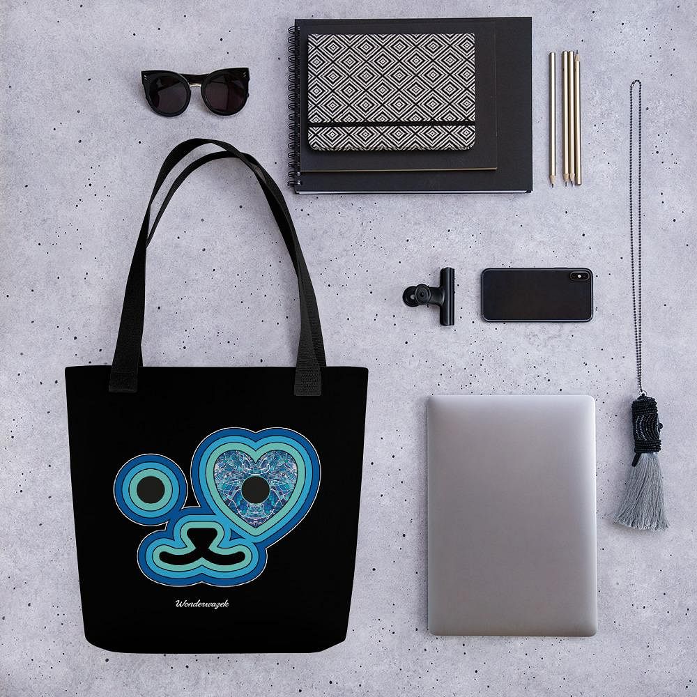 Einkaufstasche • Edition Tierschutz – blau, schwarz - Wonderwazek