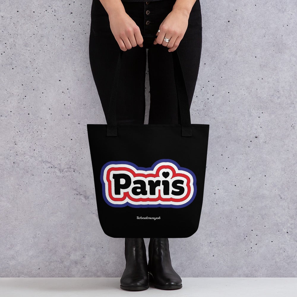 Einkaufstasche • Paris – blau, rot, weiß - Wonderwazek