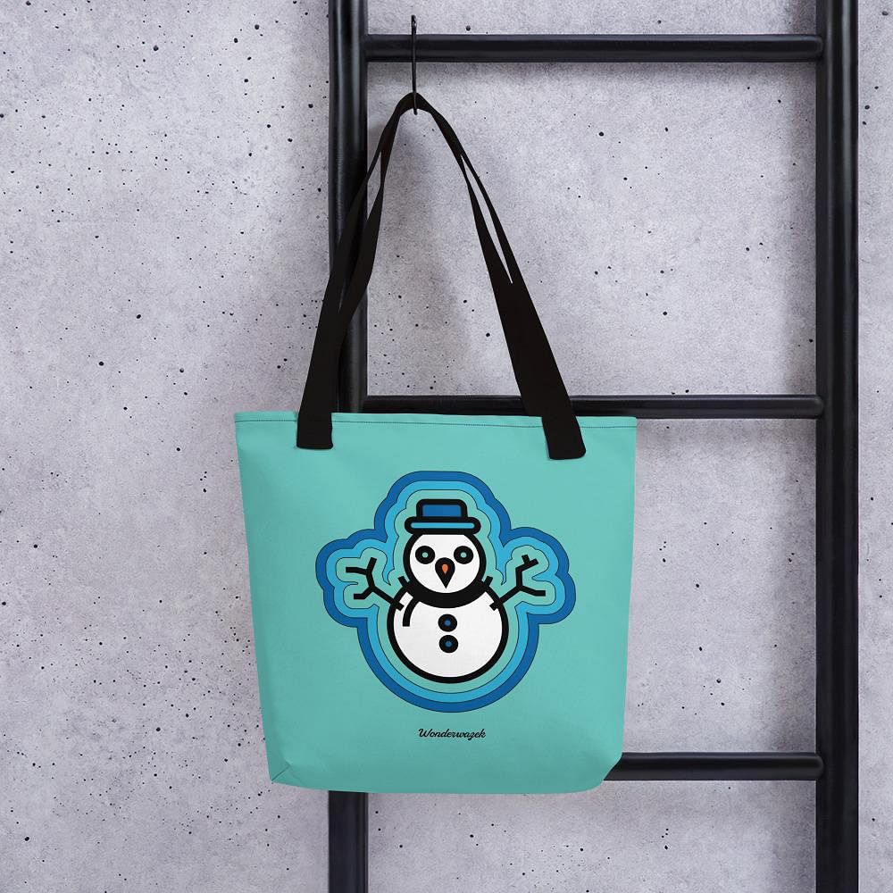 Einkaufstasche • Snowman – türkis - Wonderwazek