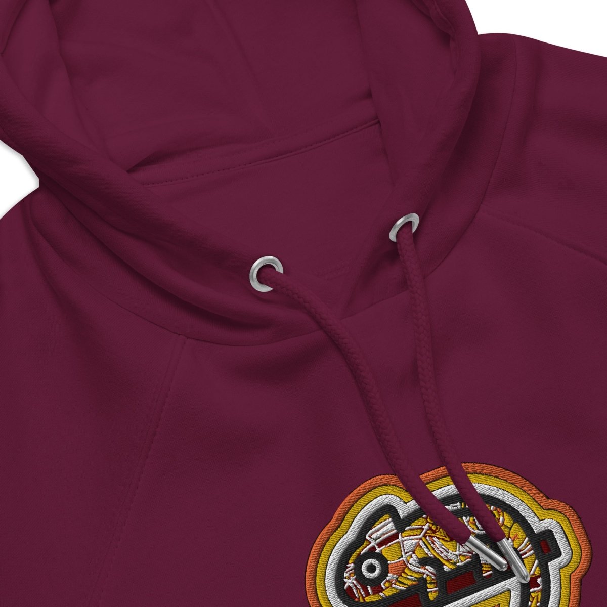 Hoodie Bordeaux • kunterbuntes Chamäleon – Stick GROSS, Orange - Wonderwazek