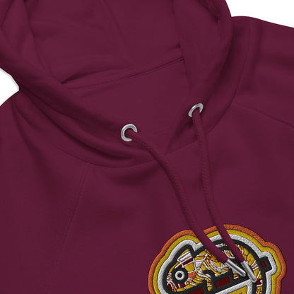 Hoodie Bordeaux • kunterbuntes Chamäleon – Stick GROSS, Orange - Wonderwazek