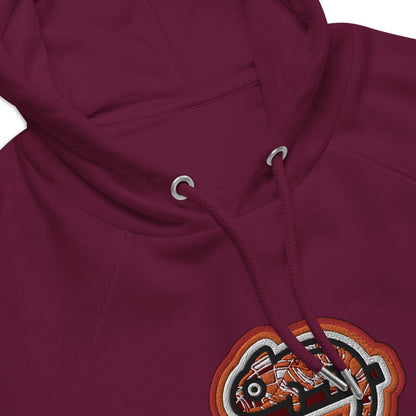 Hoodie Bordeaux • kunterbuntes Chamäleon – Stick GROSS, Rot - Wonderwazek