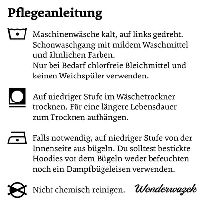 Hoodie Dunkelgrün • kunterbuntes Chamäleon – Stick GROSS, Grün - Wonderwazek