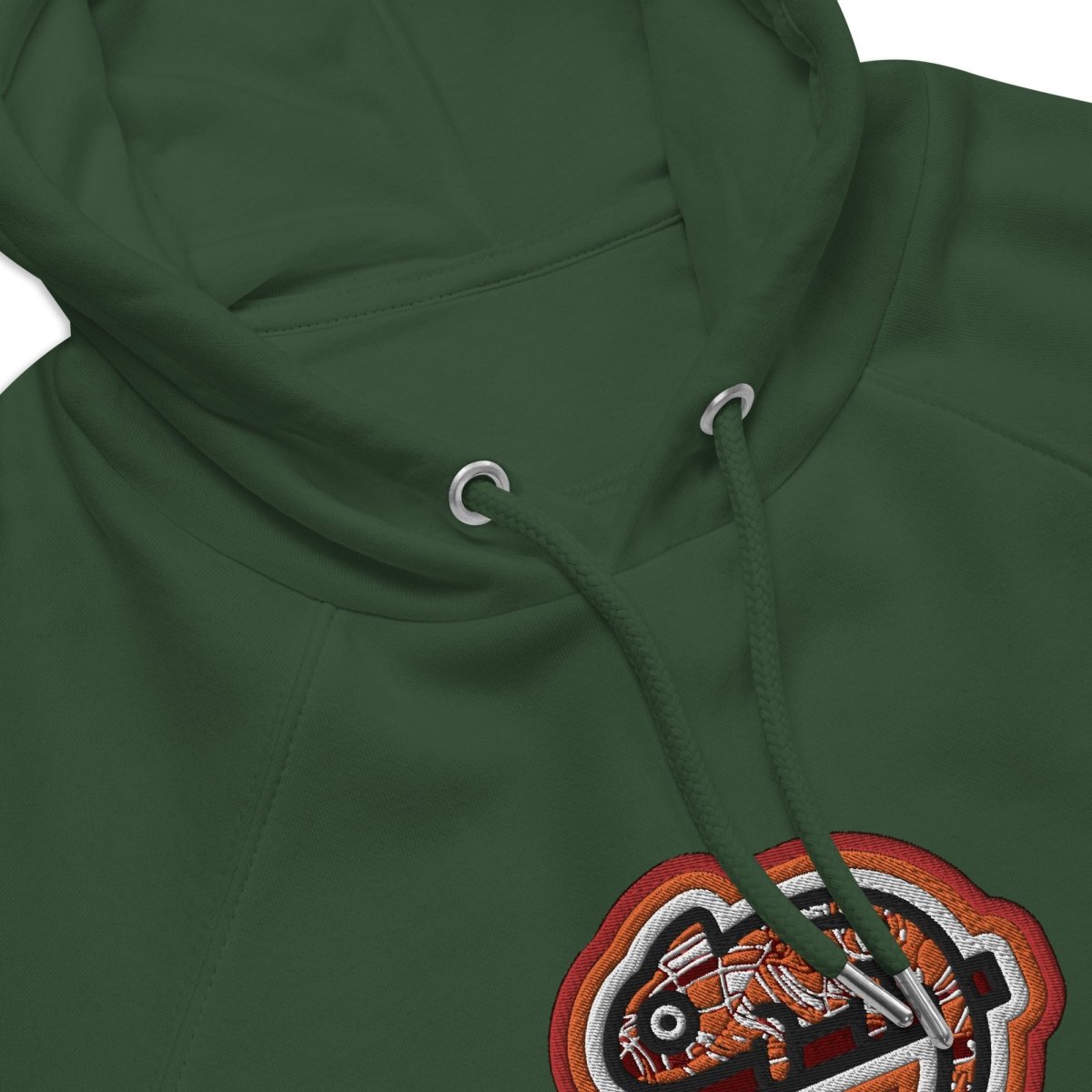 Hoodie Dunkelgrün • kunterbuntes Chamäleon – Stick GROSS, Rot - Wonderwazek