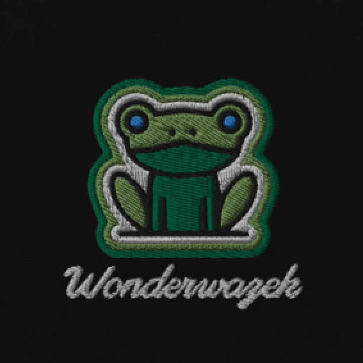 Hoodie • Frosch – bestickt, grün - Wonderwazek