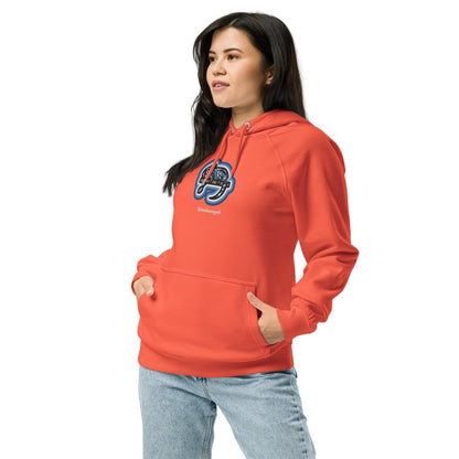 Hoodie Orange • kunterbuntes Chamäleon – Stick GROSS, Blau - Wonderwazek