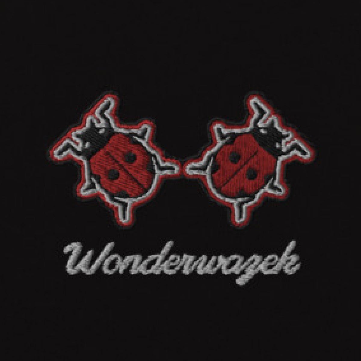 Hoodie • Marienkäfer – bestickt, rot - Wonderwazek
