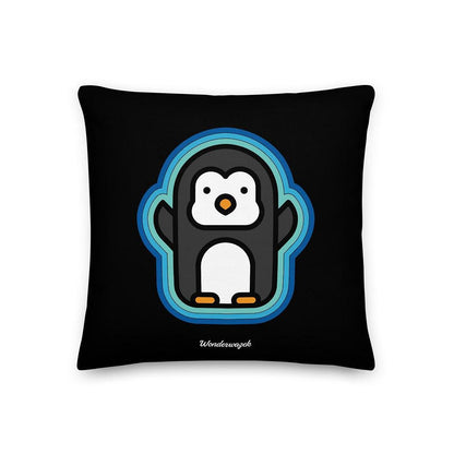 Kissen • Pinguin – blau, schwarz - Wonderwazek