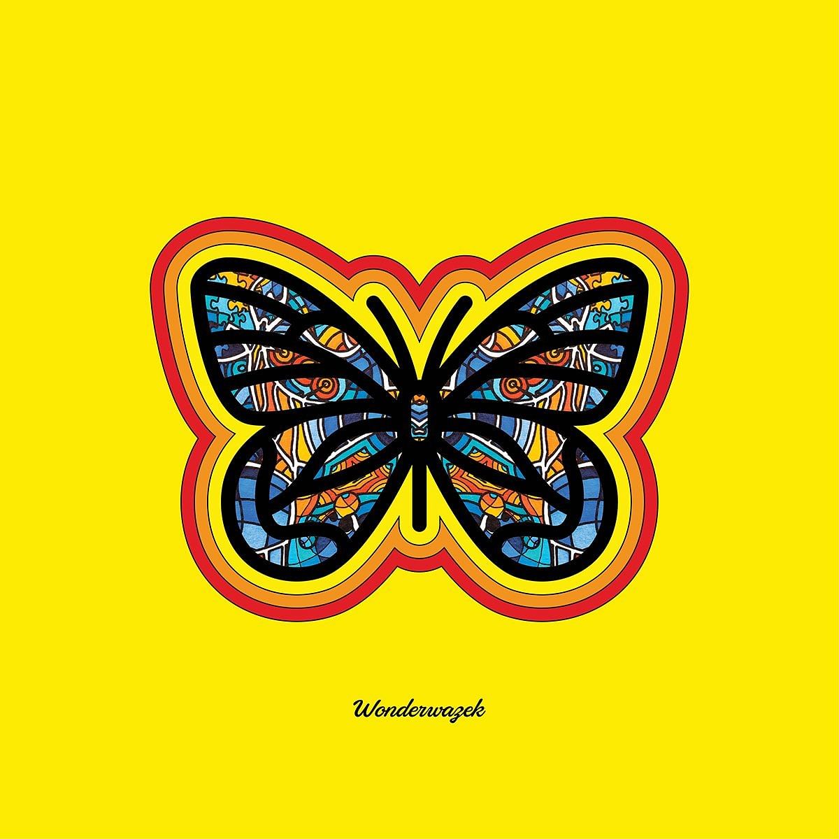 Kissen • Schmetterling – gelb - Wonderwazek