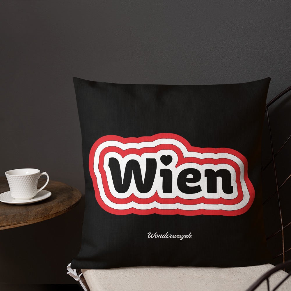 Kissen • Wien – rot, schwarz, weiß - Wonderwazek